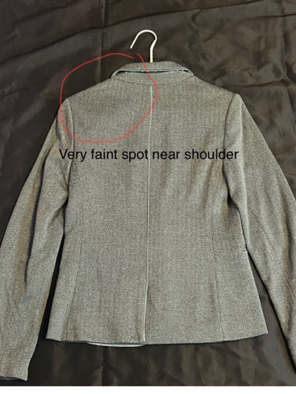 The Limited Gray Single-Button Chevron Design Blazer - Picture 5 of 6